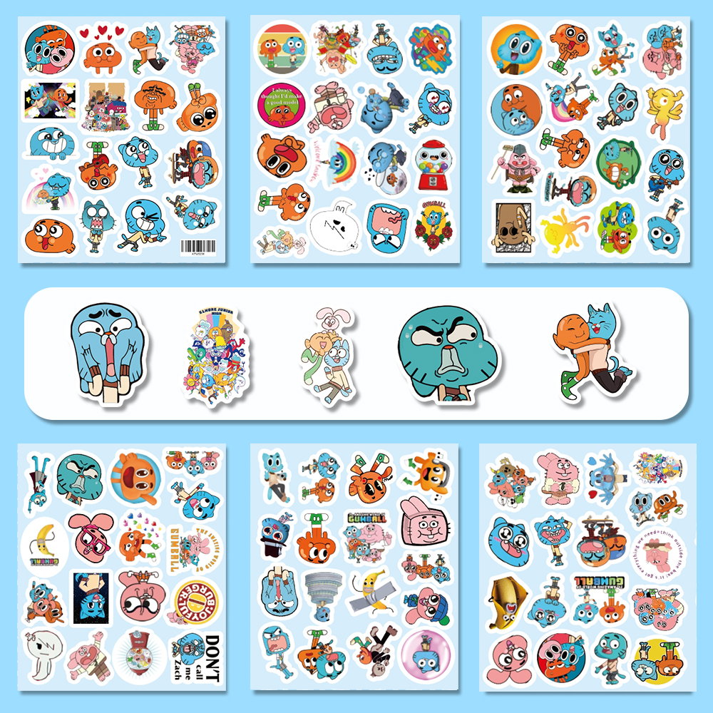 102pcs Animation The Amazing World of Gumball Stickers Cute Graffiti ...