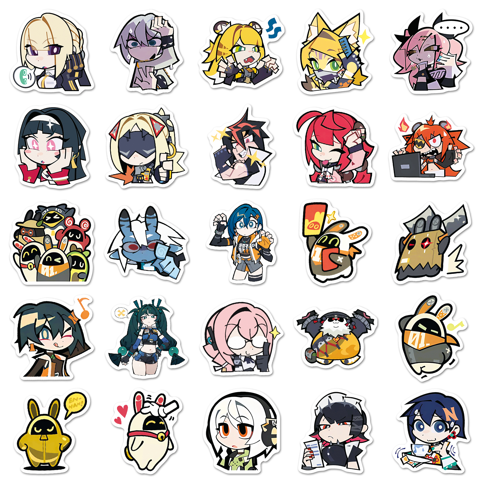 50pcs Zenless Zone Zero Cartoon Anime Game Stickers DIY Laptop Luggage ...