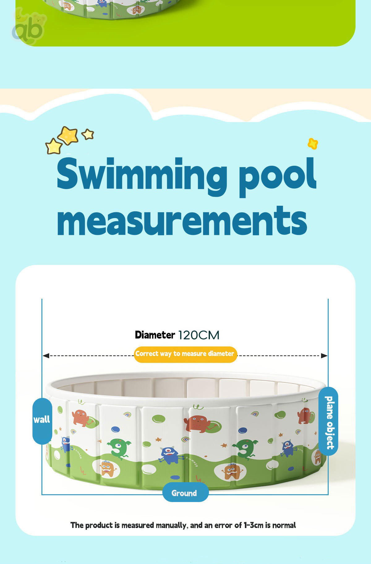 Foldable Swimming Pool For Baby Kids Non Inflatable No Air Pump ...