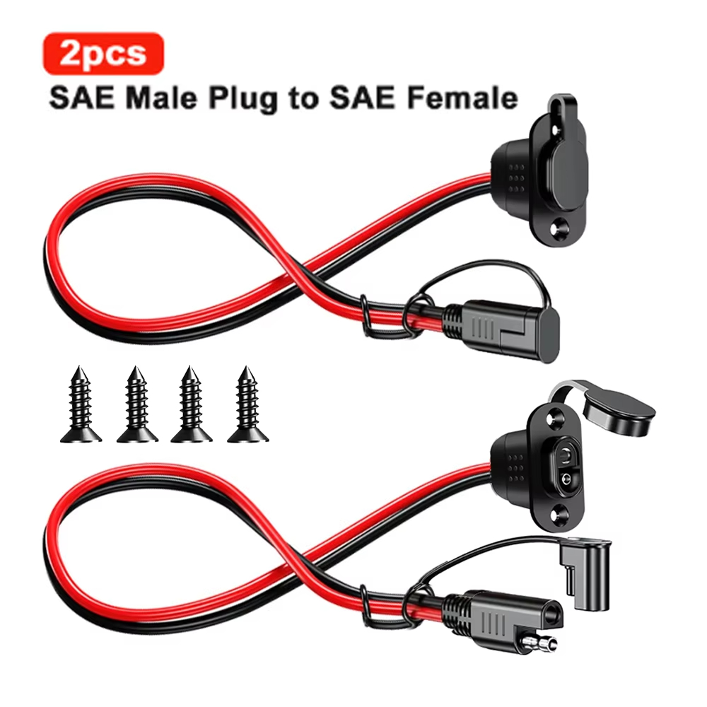 5pcs SAE Quick Connector Harness SAE Adapter Male Plug to Female Socket ...