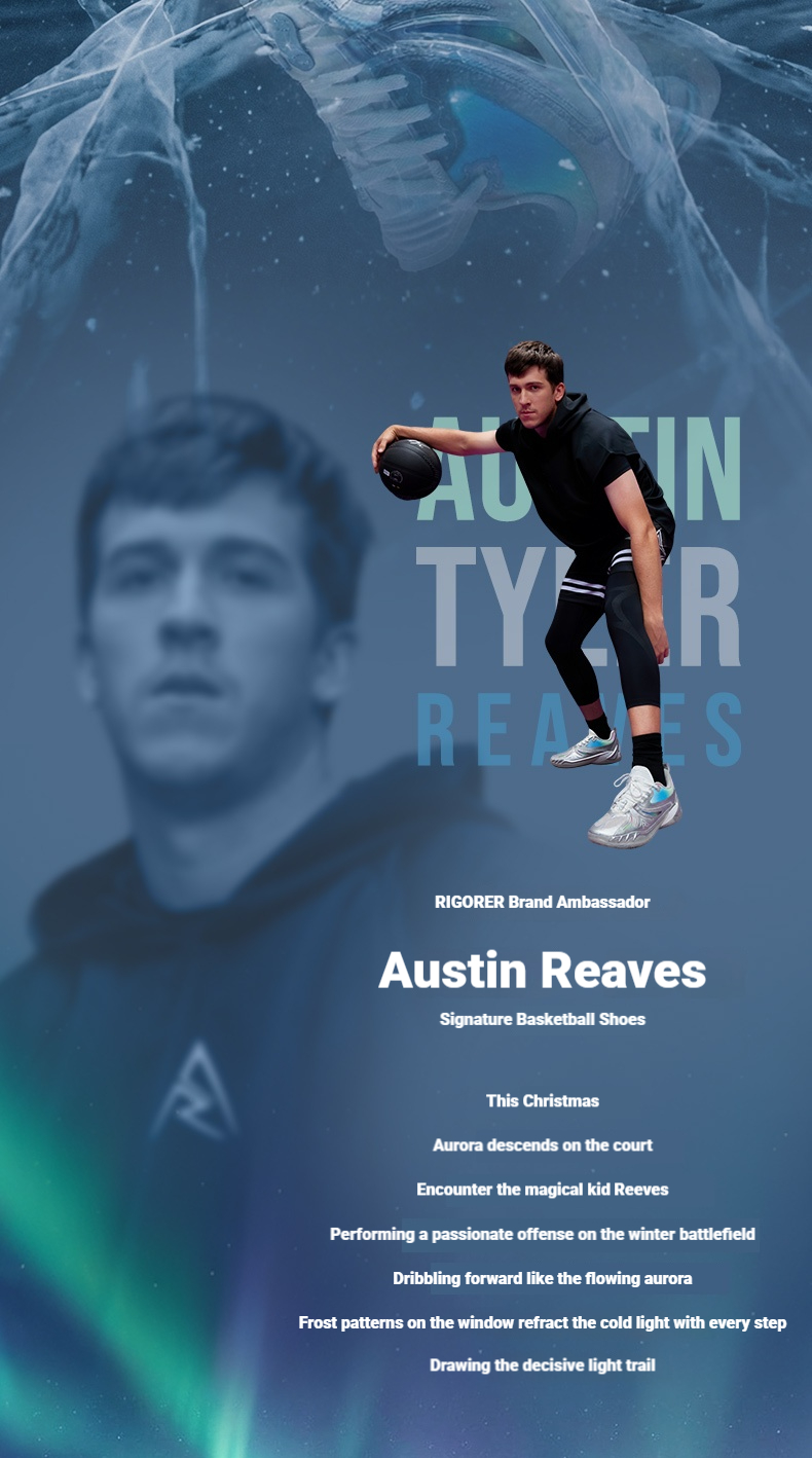 Rigorer Austin Reaves AR3 ”NORTHERN LIGHTS“ Low-top Wear-resistant ...