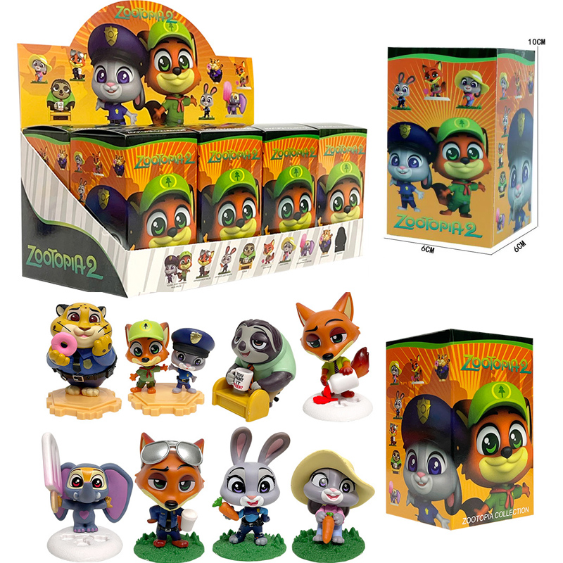 1Pcs Random Blind Box Zootopia 2 Figures Nick Judy Sloth Clawhauser ...