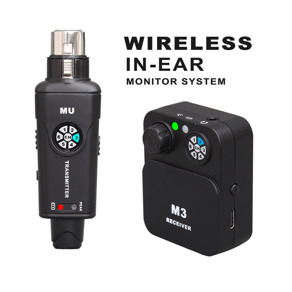 Wireless in-Ear Monitor System 2.4Ghz IEM System Audio Transmitter ...
