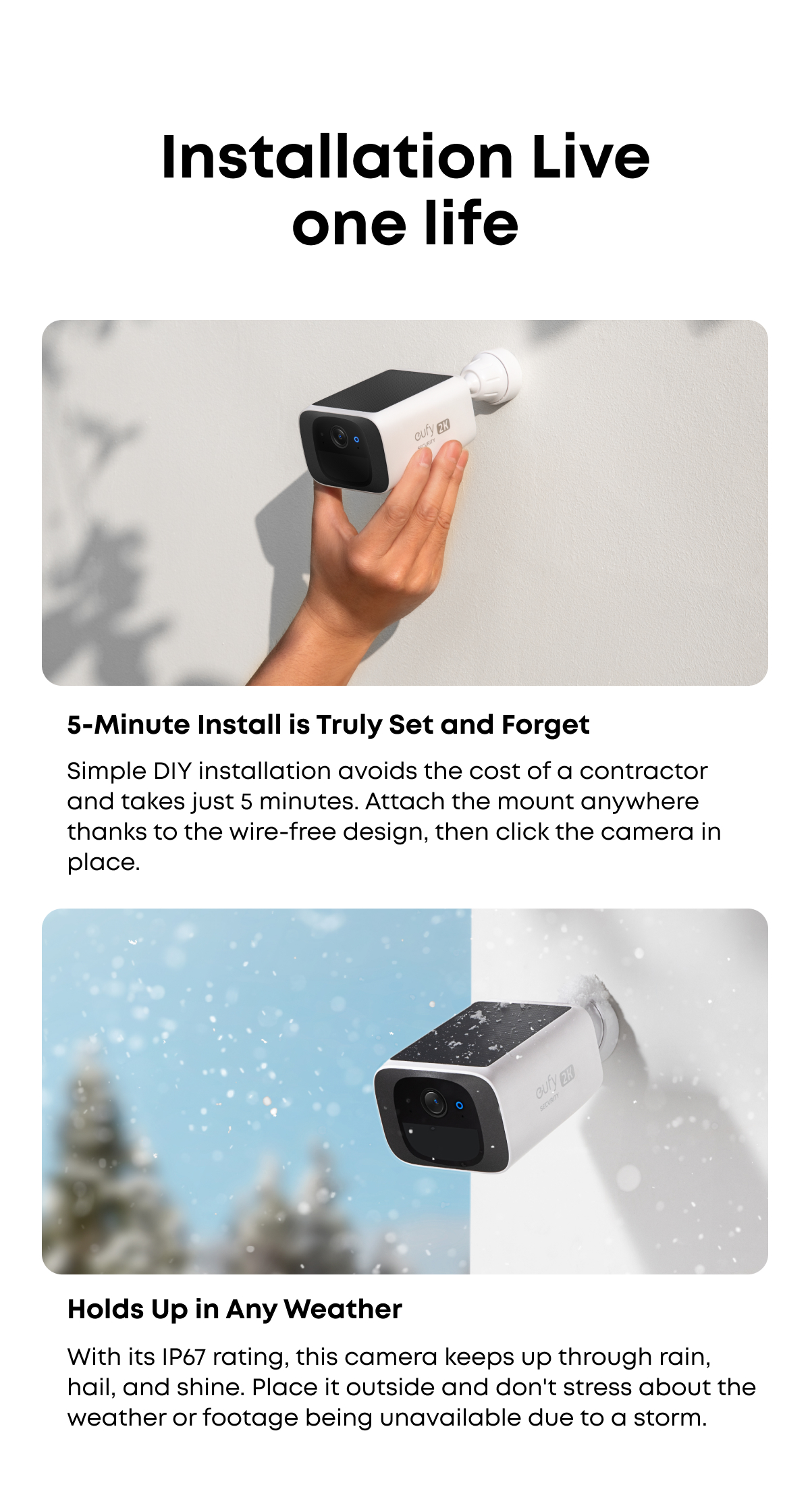Eufy by Anker Security Camera S220 Solar Solocam with Battery Night ...