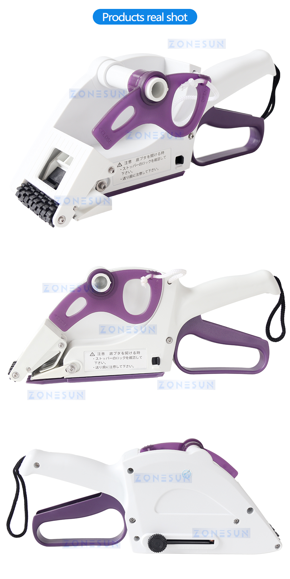ZONESUN Handheld Label Dispenser Applicator Bottle Adhesive Sticker ...