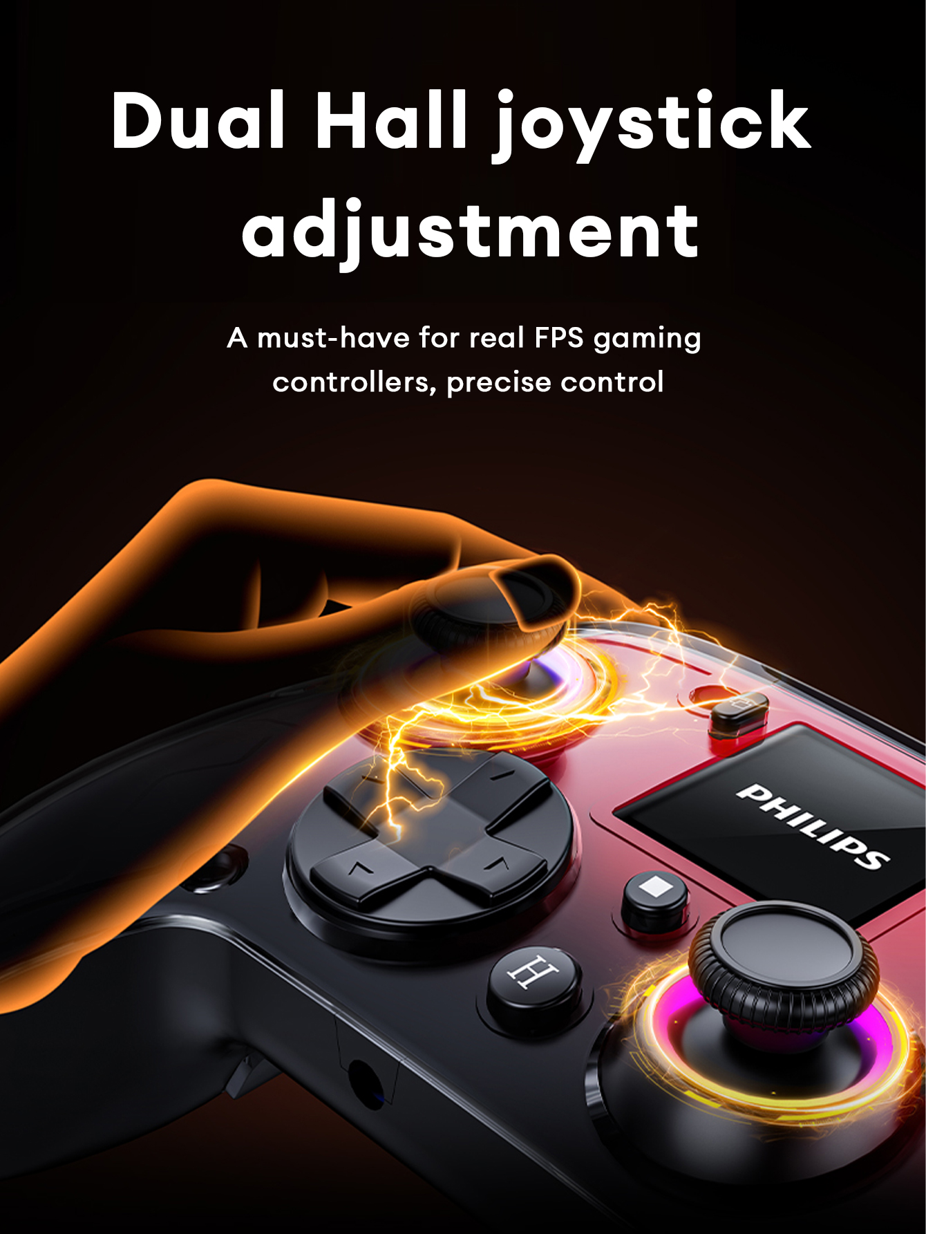PHILIPS DLK5090 Tri-Mode Wireless Gamepad Ultra-Low Latency Dual Hall ...