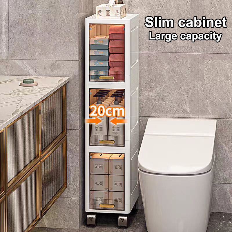 20cm Wide 3/4/5Layer Gap Storage Cabinet Kitchen Storage Gap Plastic ...