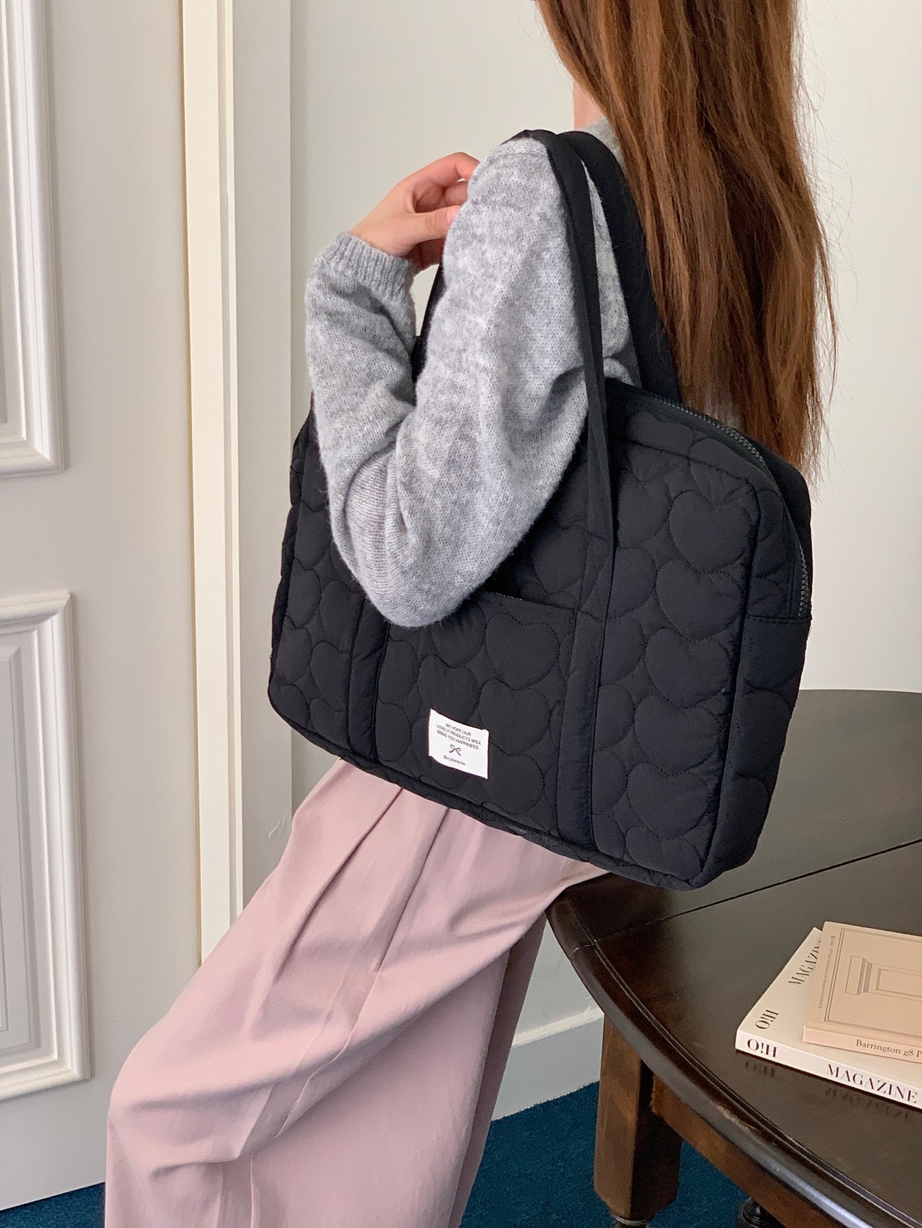 Love Embroidered Laptop Bag, Compatible With MacBook 13-16 inches ...