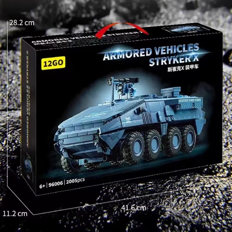 12GO Building Blocks STRYKER X Wheel Armored Vehicle Remote Control ...