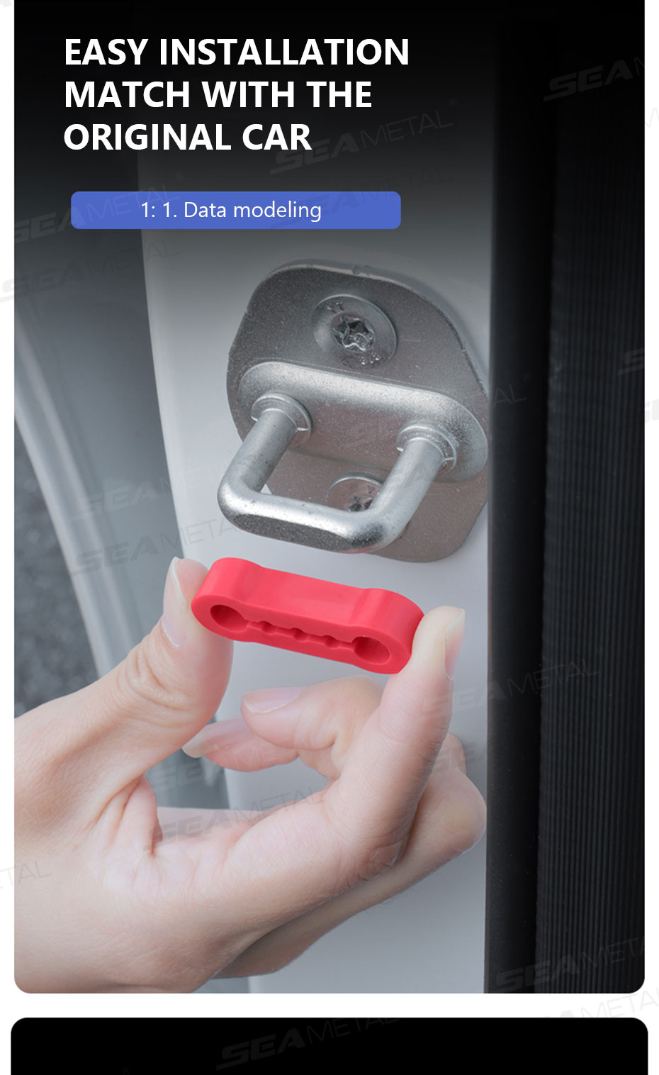 SEAMETAL 4pcs Car Door Lock Shock Absorber Pads Silicone Door Stop ...