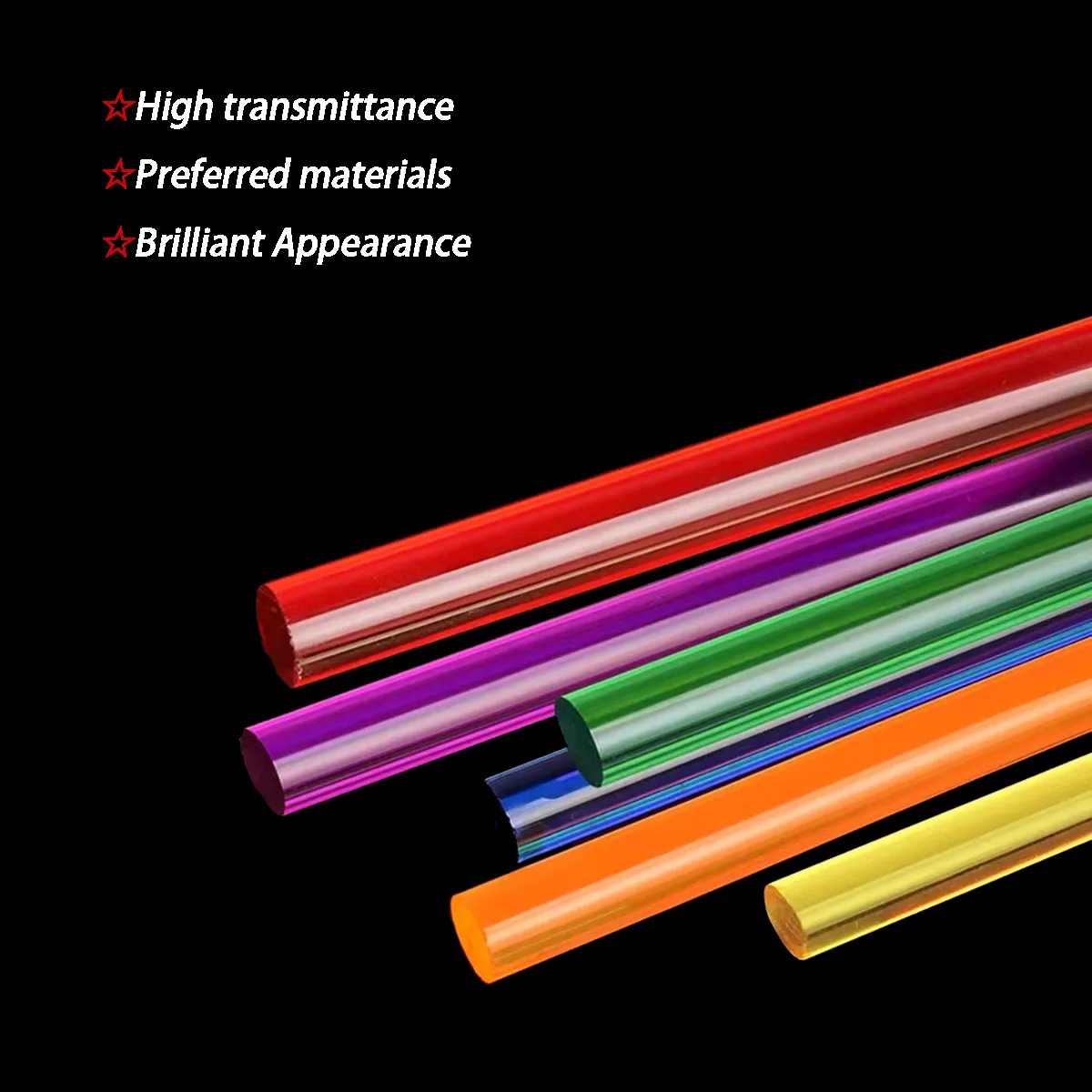 Color transparent acrylic rod Plexiglass rod light guide rod bubble rod ...