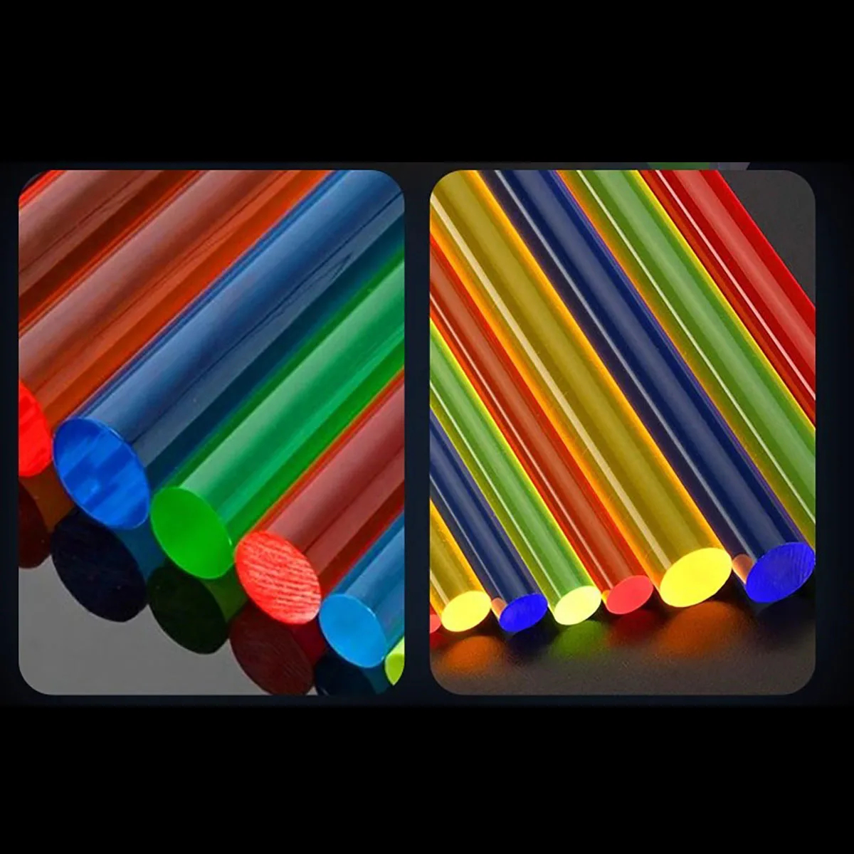 Color transparent acrylic rod Plexiglass rod light guide rod bubble rod ...