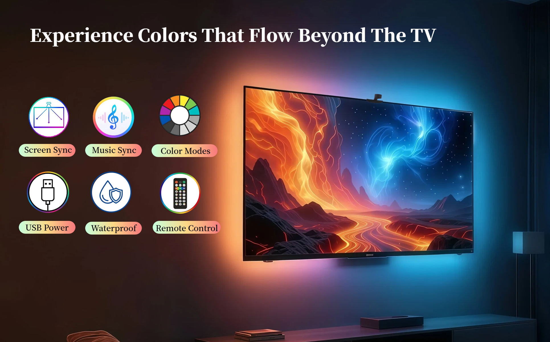 [WACUAAO] Smart TV Backlight with AI Camera | Auto Sync to Screen ...