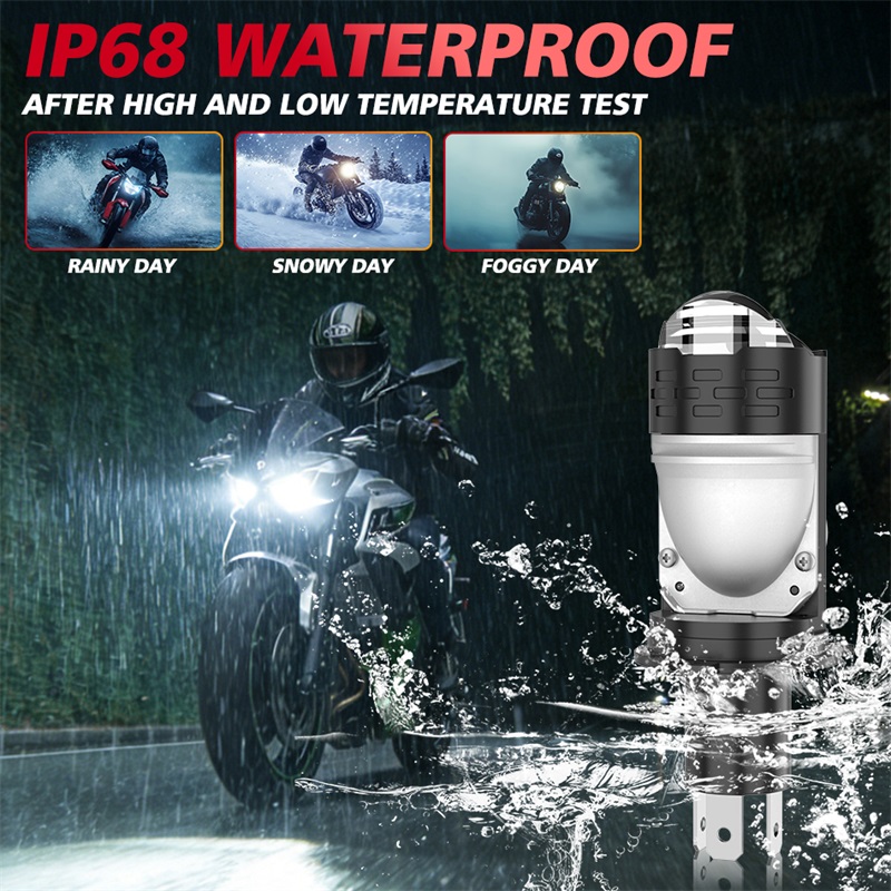 BULLVISION 6000K H4 Led Projector motorcycle Mini Lens Multi-color ...