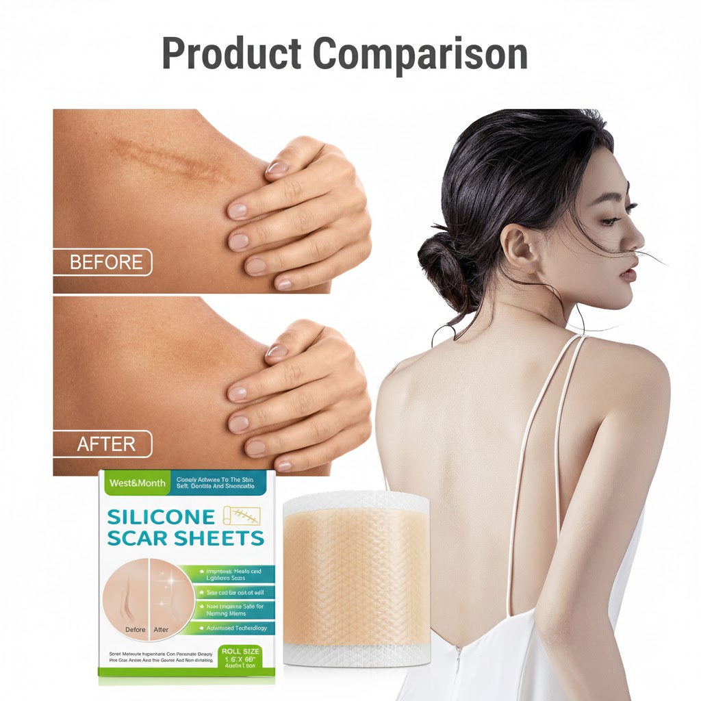West&Month Silicone Scar Patch Anti-Stretch Mark Skin Repair Strip ...