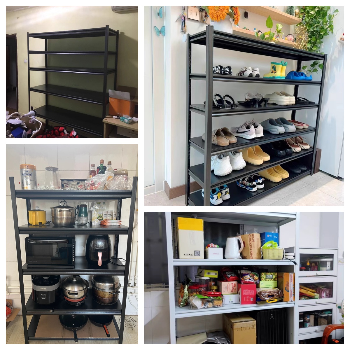 Metal Rack Boltless Steel Shelf Adjustable Heigh Storage Shelves Heavy ...