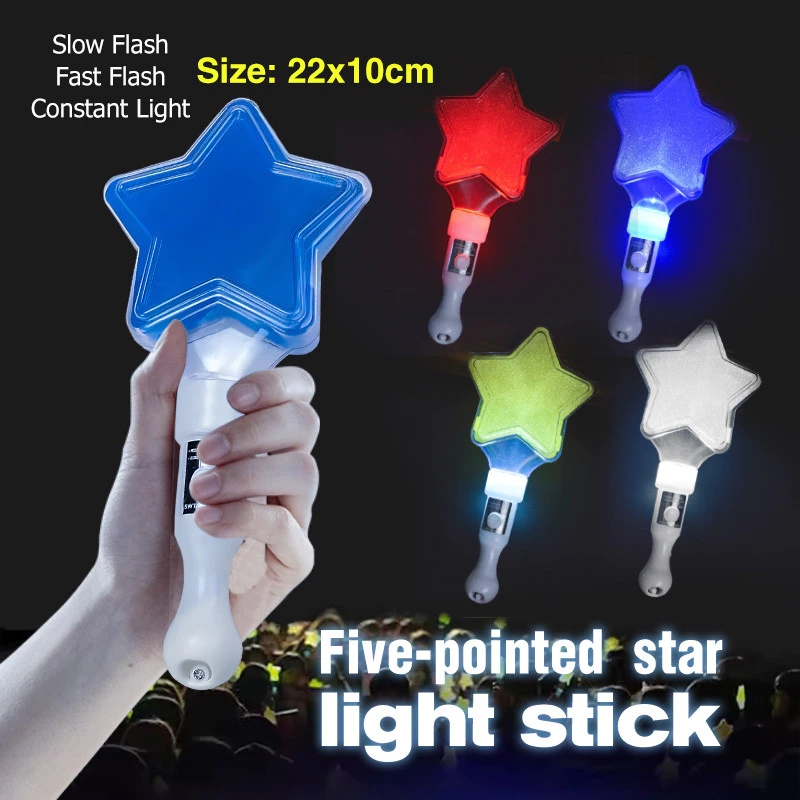 【COD】LED Glow Stick Star Shape Luminous Concert Cheering Tube Party ...
