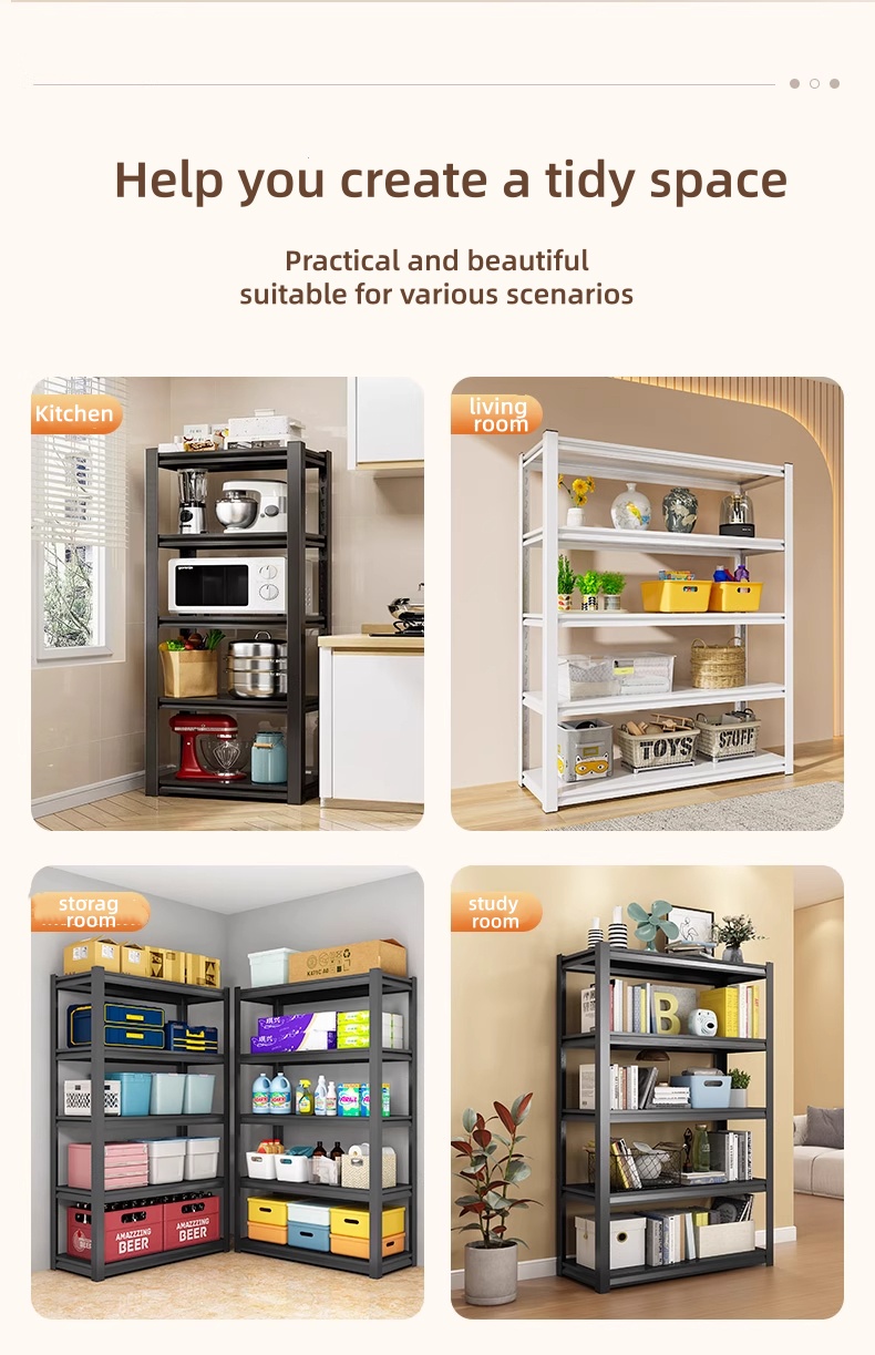 Boltless Steel rack 6 Layers Adjustable Height waterproof Organizer ...