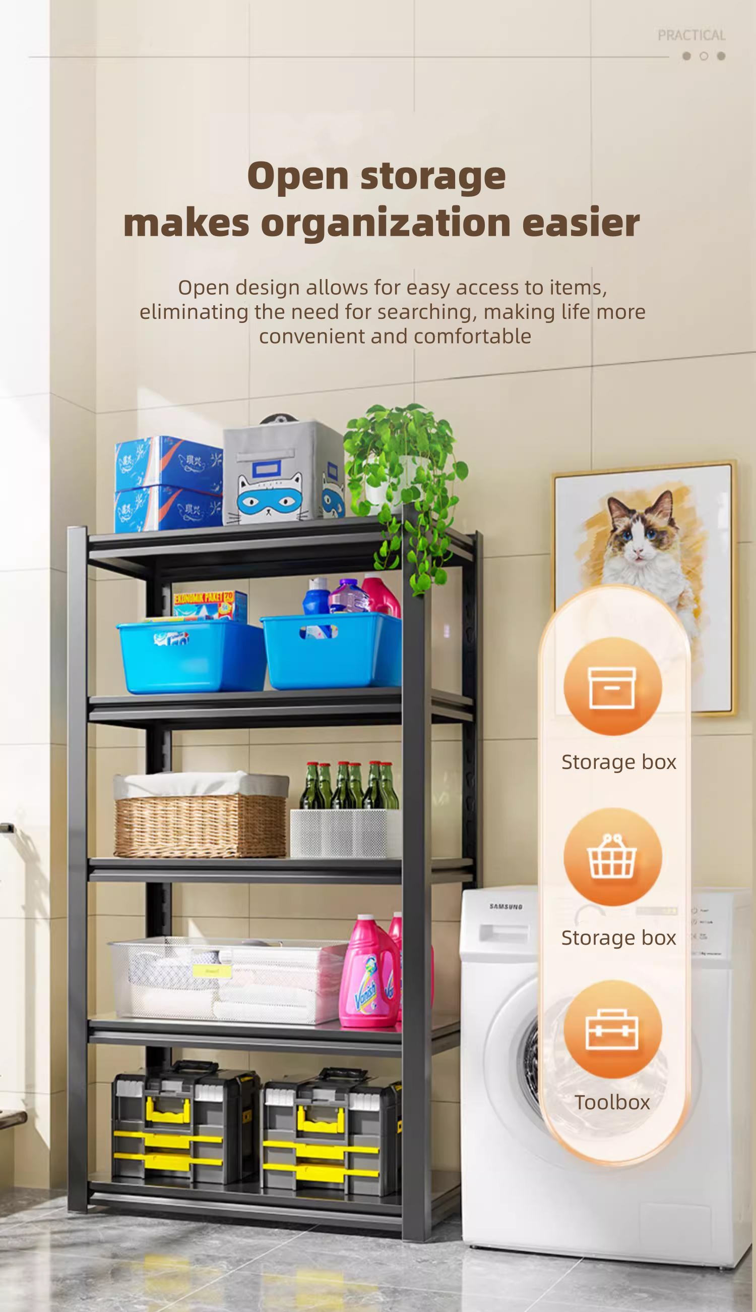 Boltless Steel rack 6 Layers Adjustable Height waterproof Organizer ...