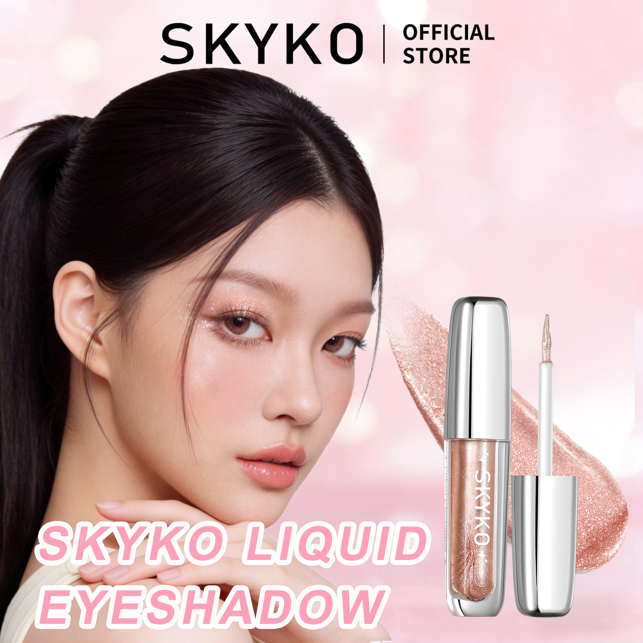 SKYKO Fine Shining Glitter Liquid Eyeshadow Flash Brightens Lying ...