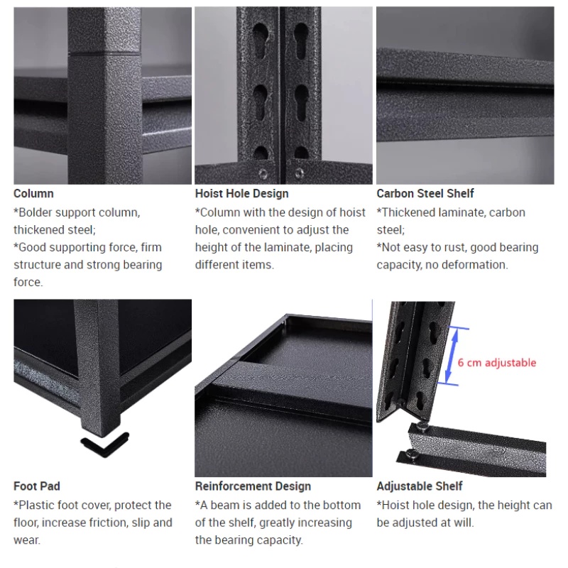 120*200Metal Rack Shelves Heavy Duty Bolt Rack Metal Shelf Stainless ...