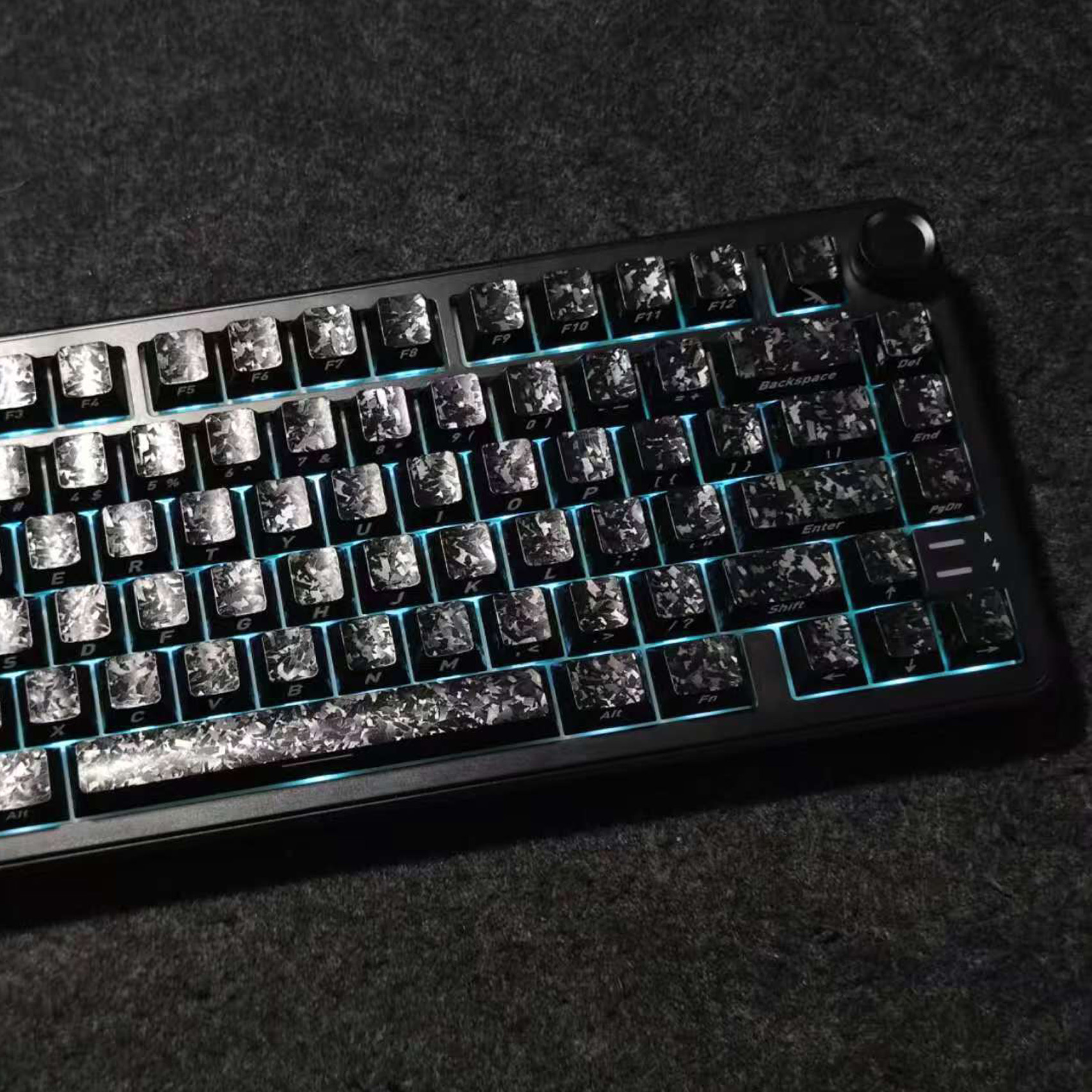 Cherry Profile Carbon Fiber Texture Keycaps Double Shot Keycap 119 Keys ...