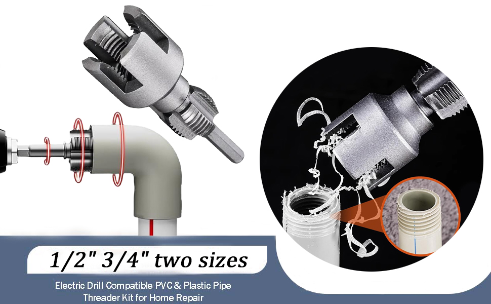 Kit De Filetage Manuel Pour Tube PVC/PPR - Compatible Perceuse électrique