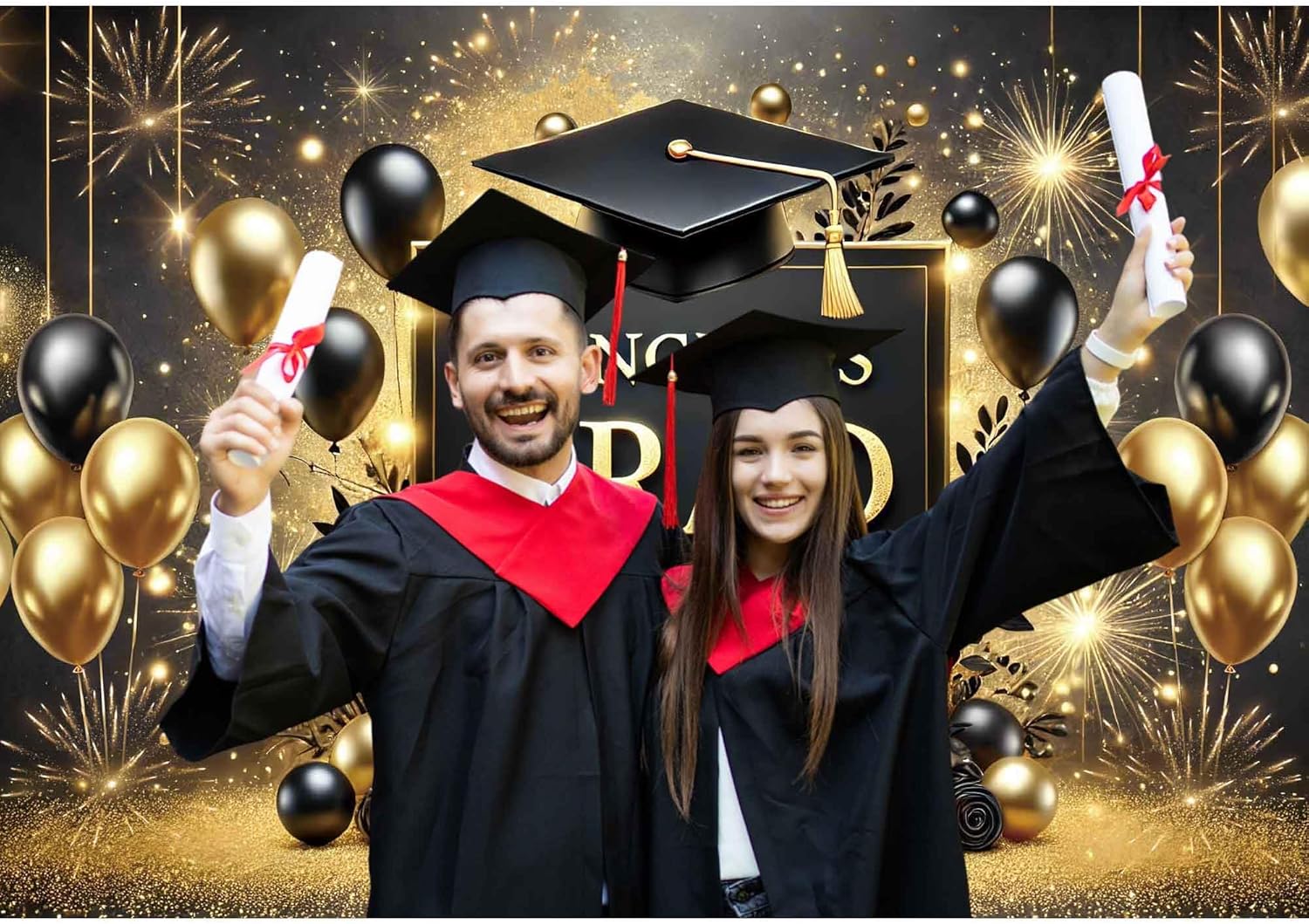 Graduation Banner Party Backdrop Congrats Class of 2026 Congratulation ...