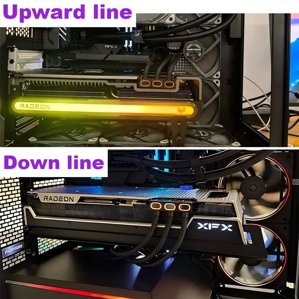 UPSIREN 8PIN GPU Power Extension Cable 90 Degree Right Angle ARGB ...