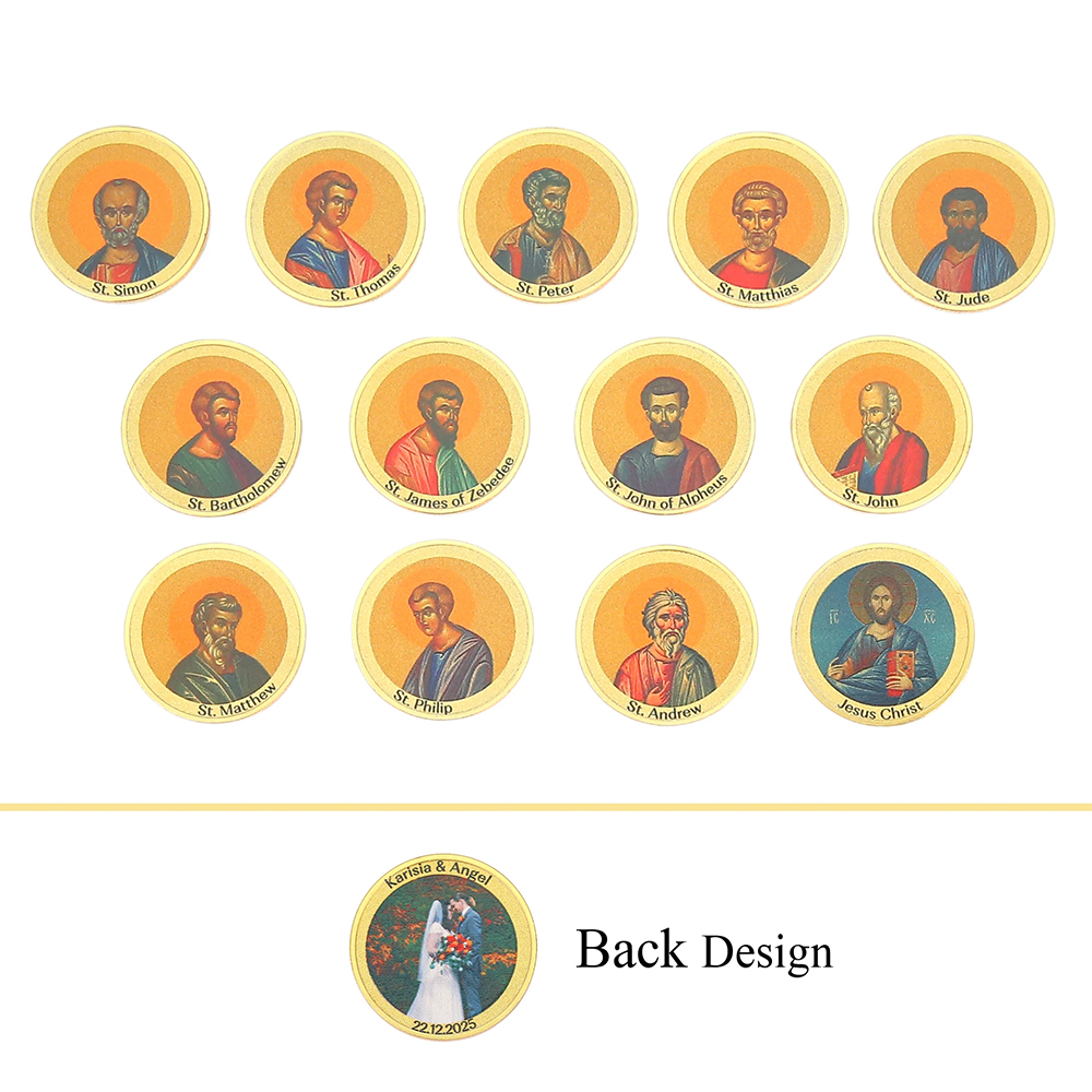 Custom Wedding Unity Coins with Logo/Text/Photo, Arrhae Memorial ...