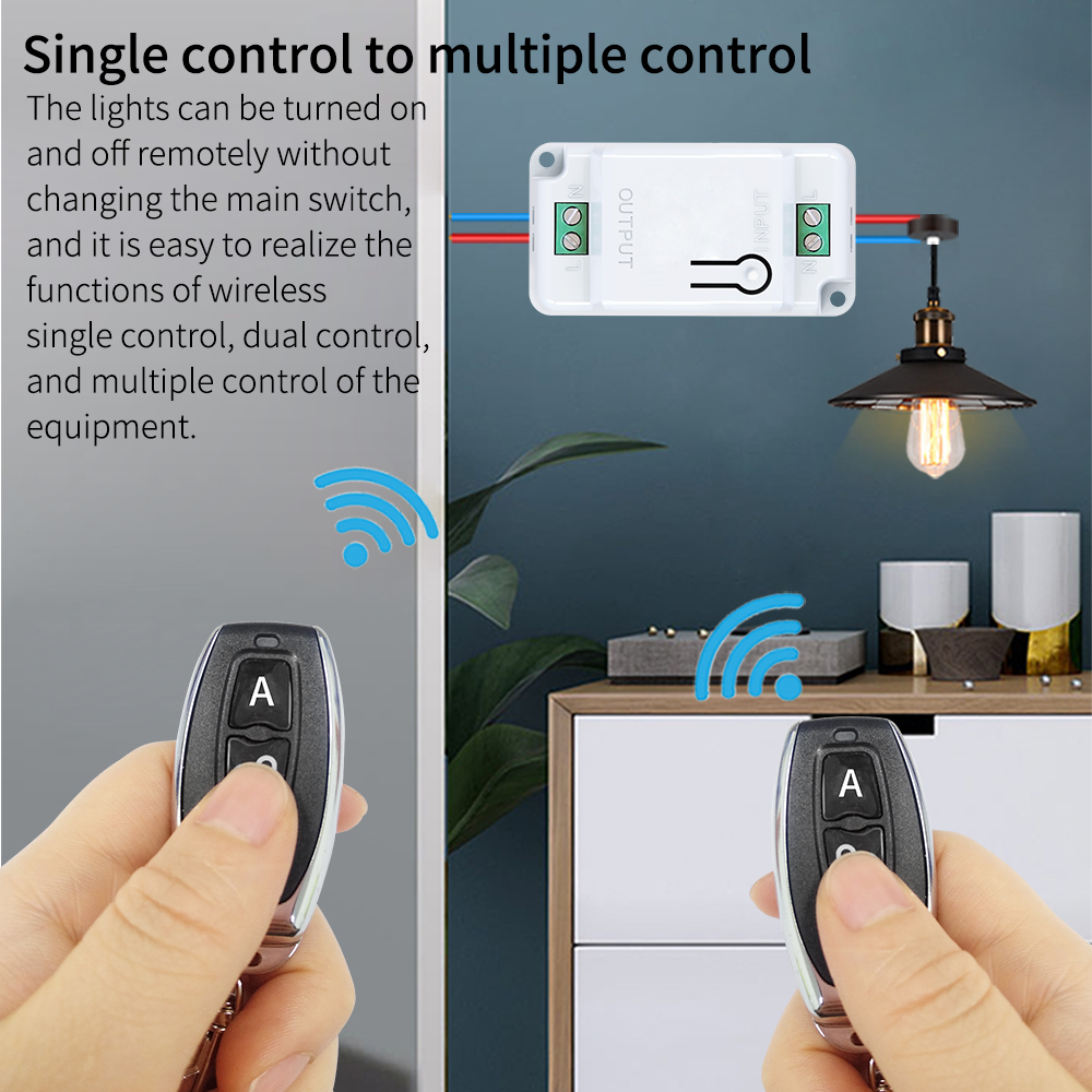RF 433MHz Remote control switch, lamp switch modification, wireless ...
