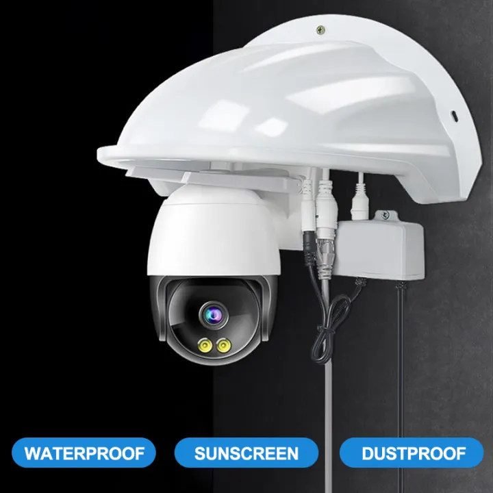 Universal Outdoor CCTV Turret Dome Camera Sun Rain Shade Cover For ...