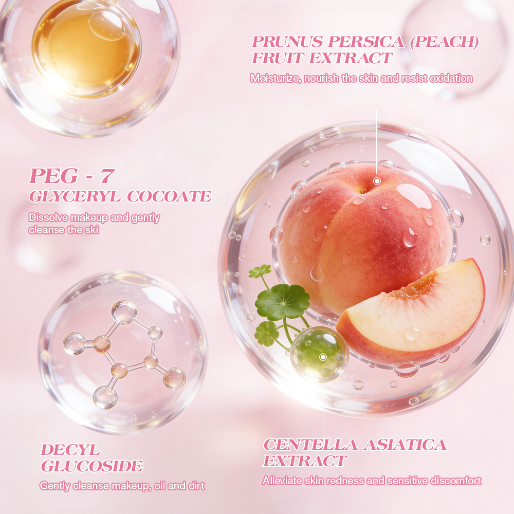 O.TWO.O Peach Gentle Cleansing Pads Clean Pore Facial Moisturize ...