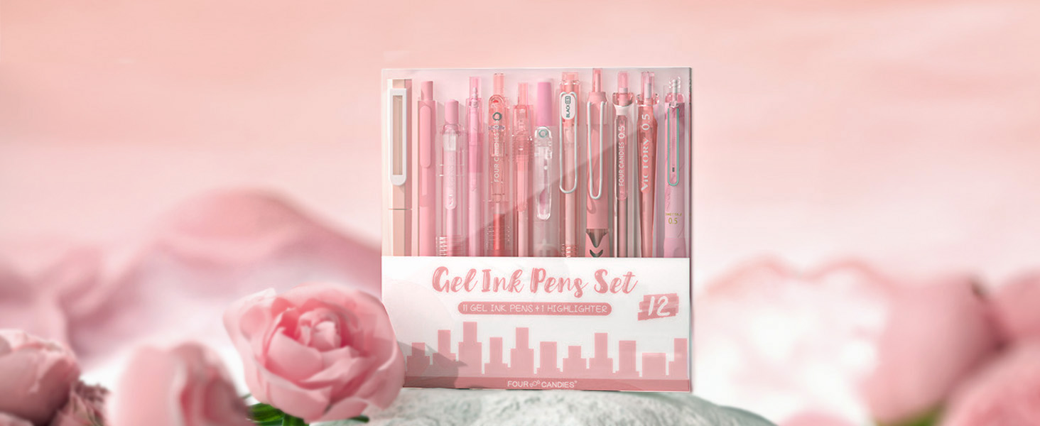 【10.10】Four Candies Pastel Gel Ink Pen Set School Supplies Cute ...