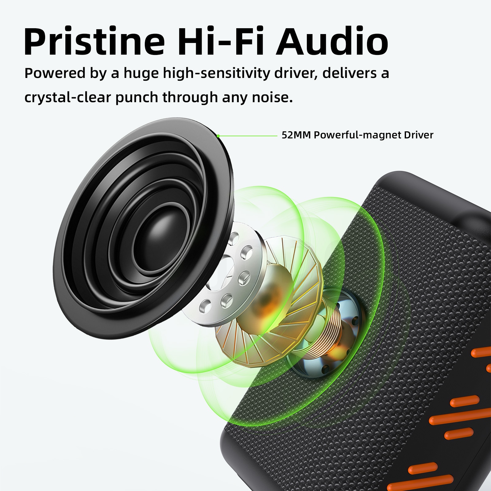 GOOJODOQ Wireless Bluetooth Speaker Mini Portable Hi-Fi Sound TF USB ...
