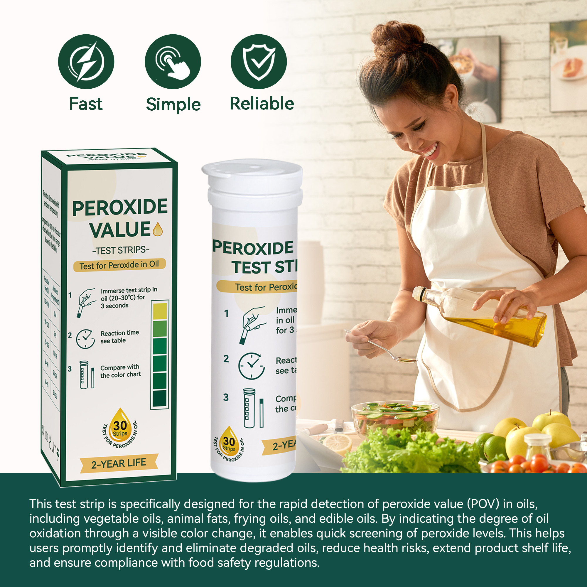 30pcs Oil Quality Screening Test to Identify Rancid or Unsafe Cooking ...