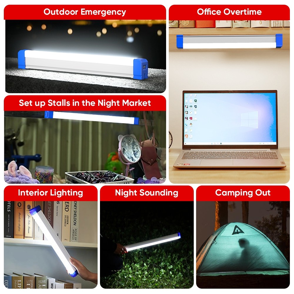 Rechargeable LED Light Tube Portable with USB LED Outdoor Solar ...