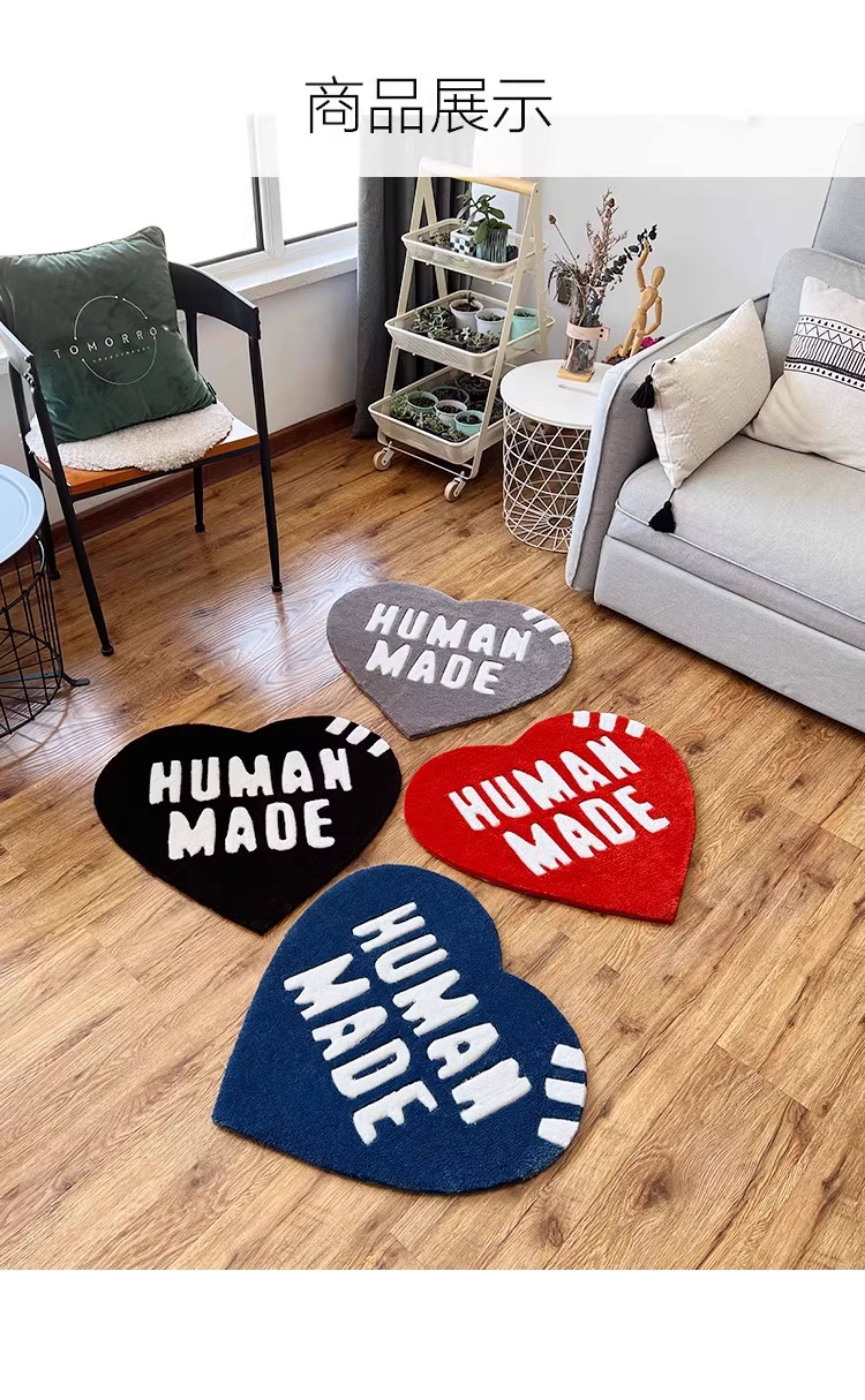 Street Wear HUMAN MADE Handmade Four-Color Love Carpet Household Coffee ...