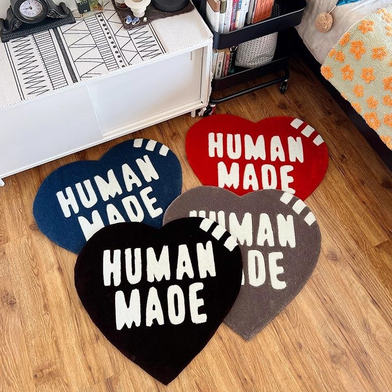 Street Wear HUMAN MADE Handmade Four-Color Love Carpet Household Coffee ...