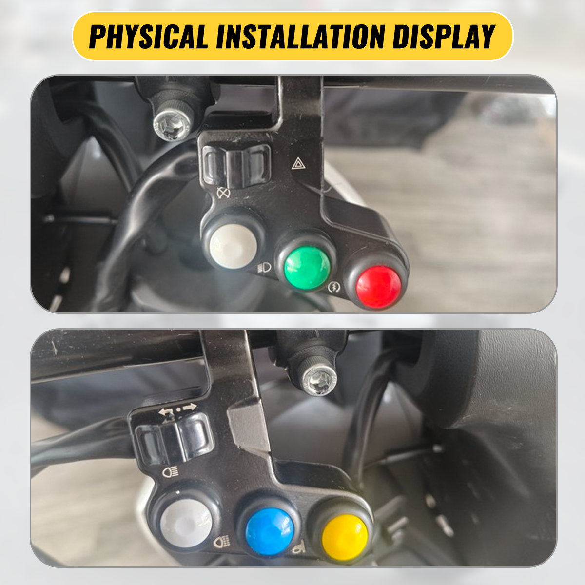 Multi-Function Motorcycle Handlebar Switch Set - Turn Signal/Horn/High ...