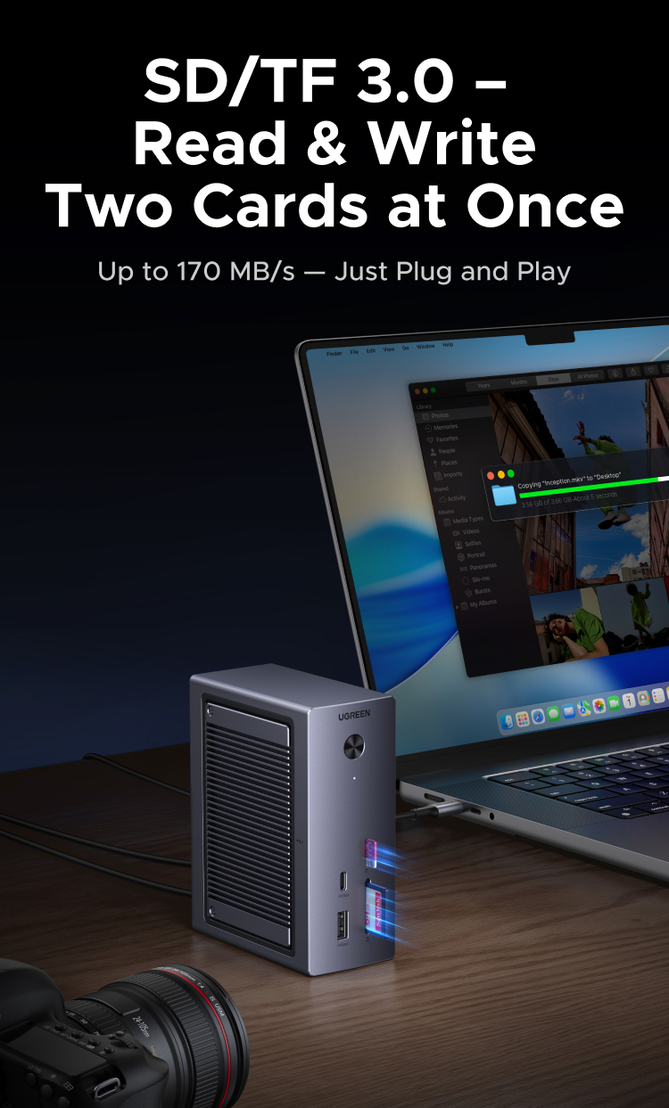 UGREEN 10-in-1 USB-C Docking Station 4K@60Hz PD100W 10Gbps Ultra-Fast ...