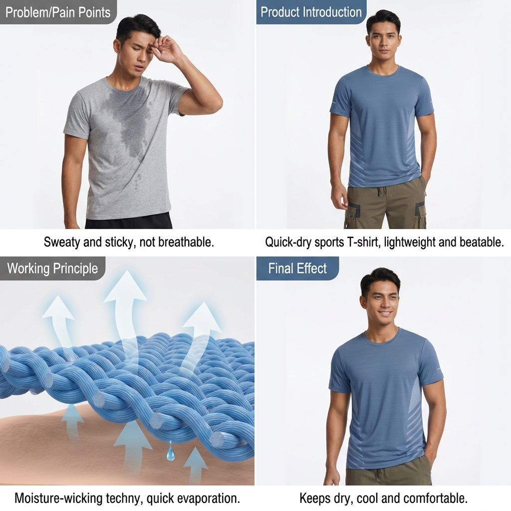 ZENOX Men's Ice Silk Quick Dry Mesh T-Shirt Breathable Loose Fit Sports ...
