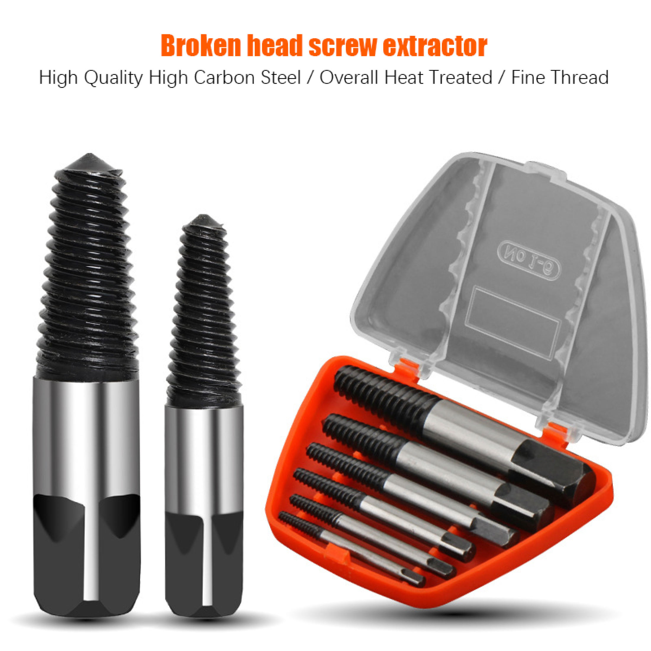 5/6Pcs Screw Extractor Center Drill Bits Guide Set Broken Damaged Bolt ...