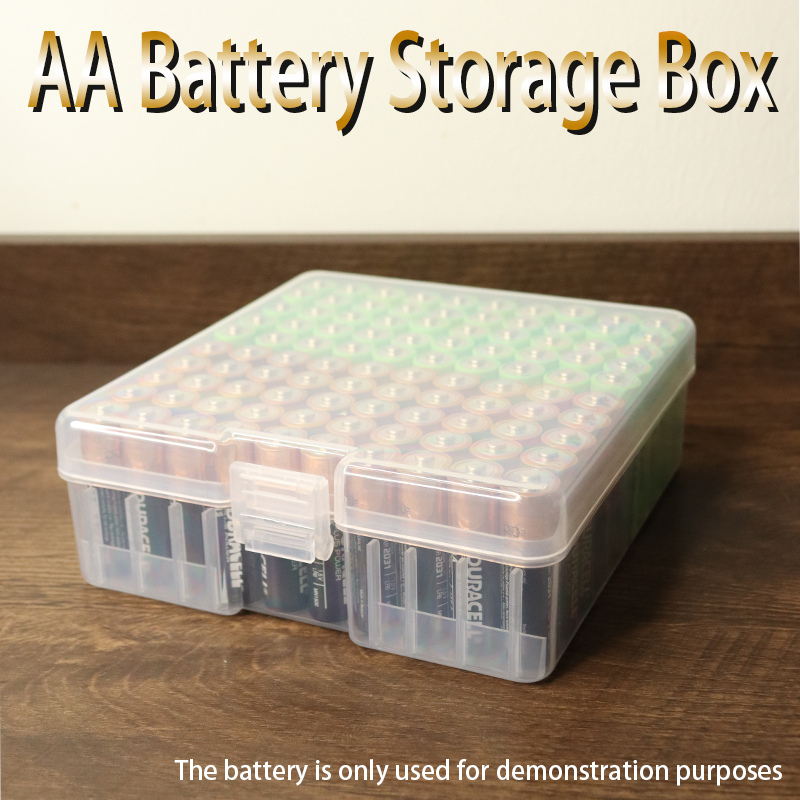 AA Battery Storage Box Large Capacity Organizer (Batteries Not Included ...