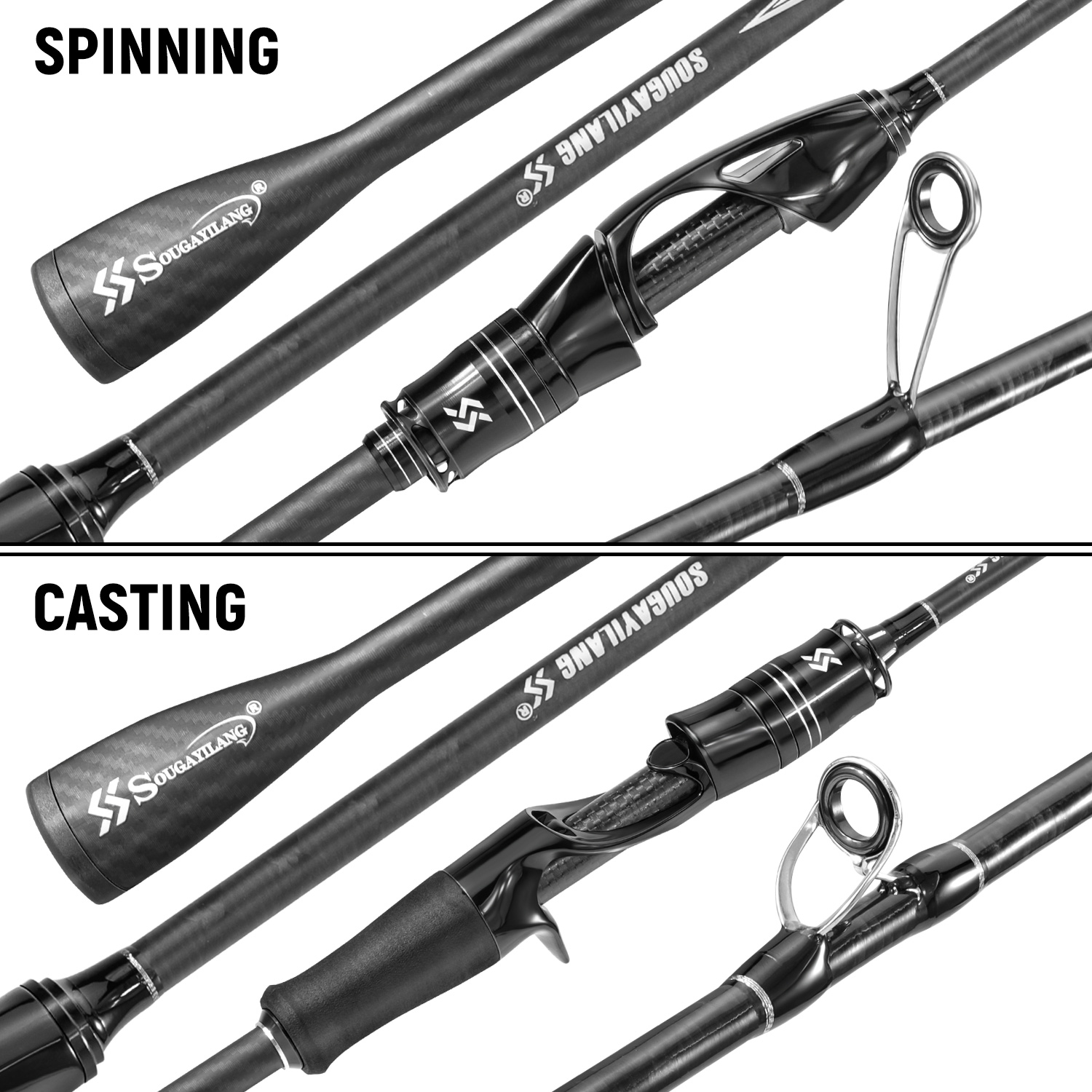 HOT SALE! Sougayilang [COD] 2026 Full New Carbon Lure Rod 1.8M ...