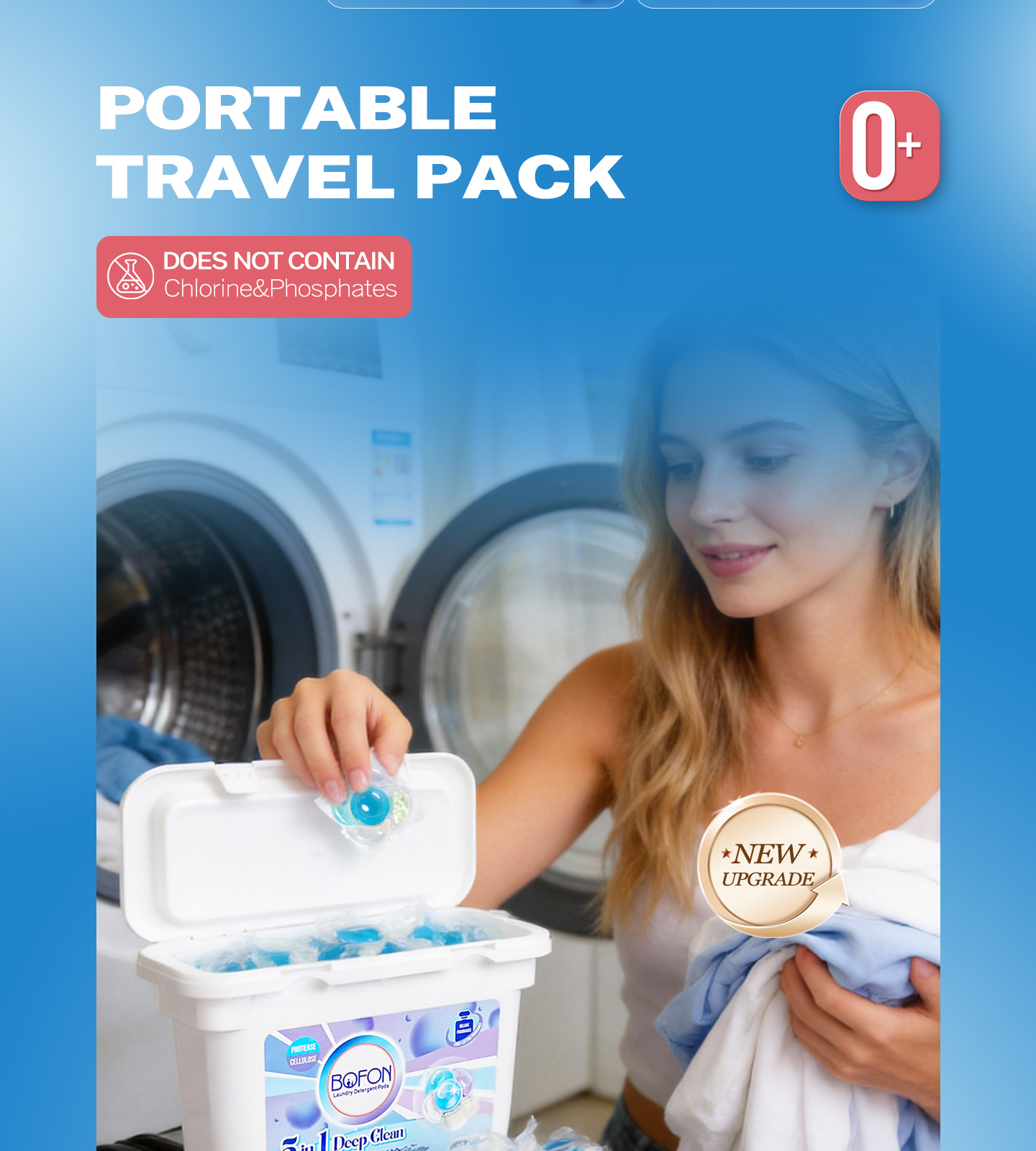 BOFON Laundry pods Bead Capsules Long lasting Fragrance 5-in-1 Liquid ...