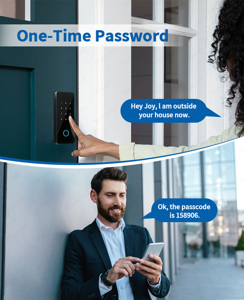 TUYA Smart Sliding Door Lock Fingerprint Password IC Card For Wooden ...