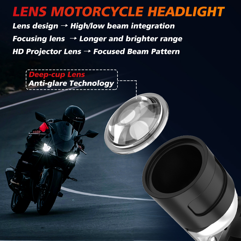 BULLVISION P15D T19 Motorcycle Headlight LED Bulbs 6000K Plug and Play ...