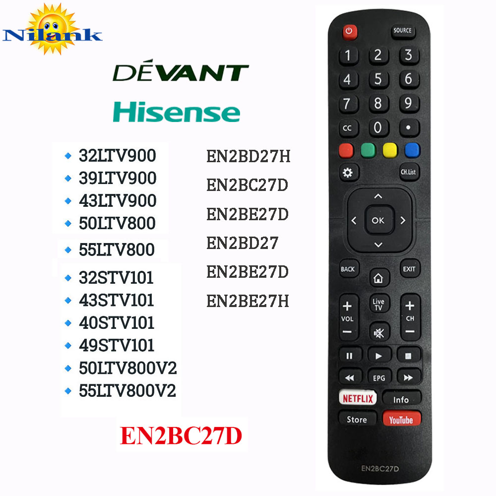 NiLANK Remote Control for DEVANT LCD Smart TV Remote Control FOR ...