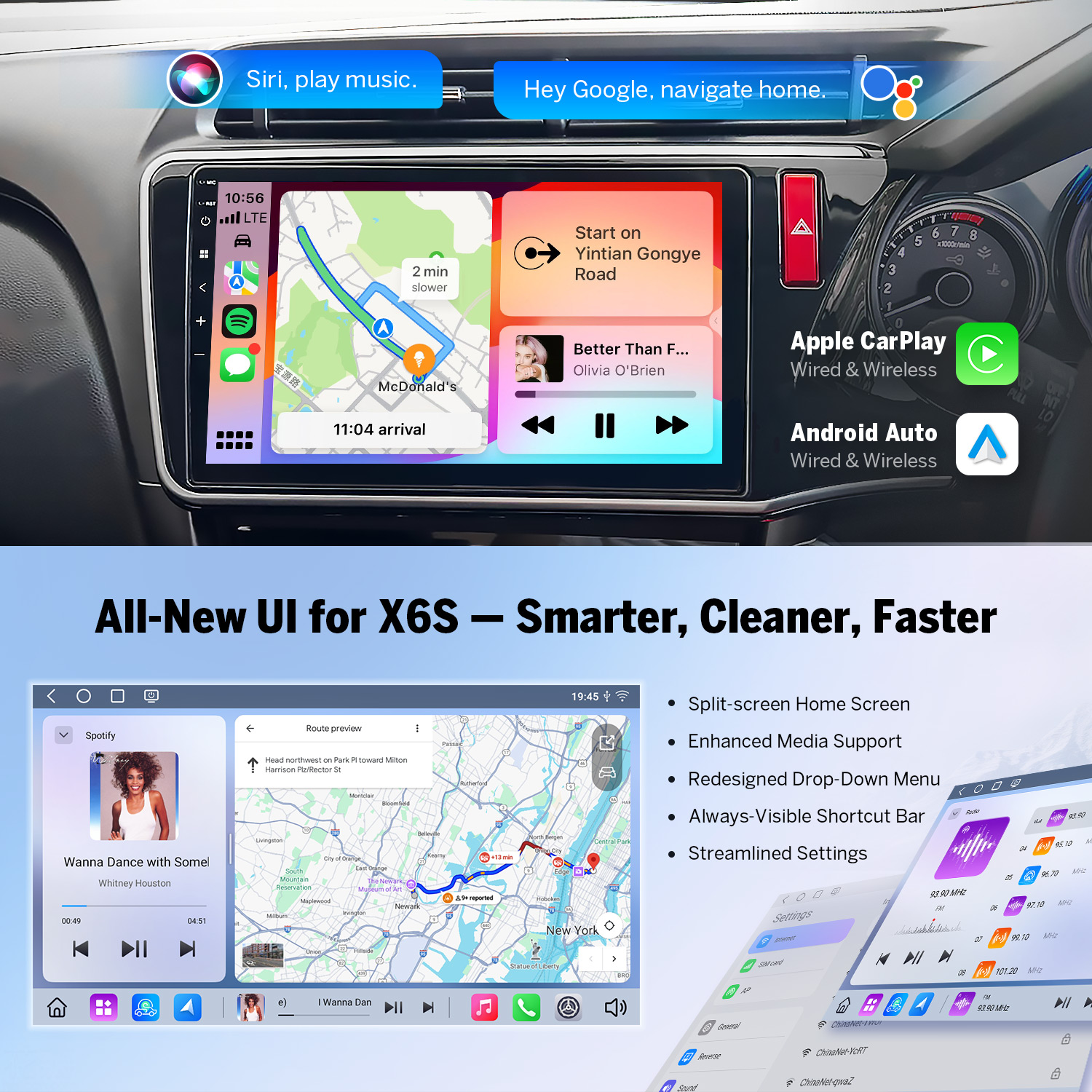 Eonon Latest Android 13 Android Head Unit Apple CarPlay Android Auto ...